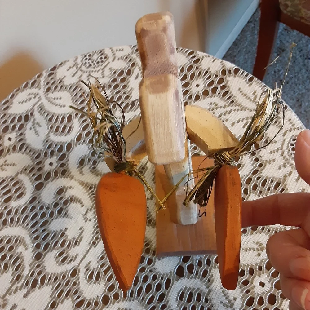 Wood Rabbit with Movable Arms